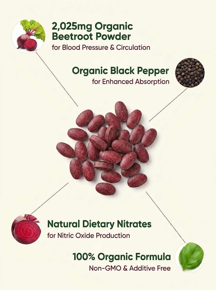 TAVORA Organic Beetroot Tablets (2040mg)